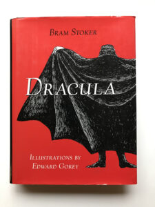 The cover of Dracula by Bram Stoker, illustrated by Edward Gorey, 1996.