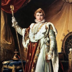 Napoléon in his coronation robes by François Gérard, c. 1805. --from Wikipedia.